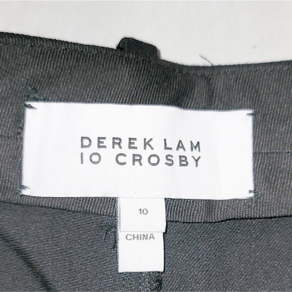 Derek Lam 10 Crosby black laser cut high rise flare capri pants size 10 - Picture 10 of 11